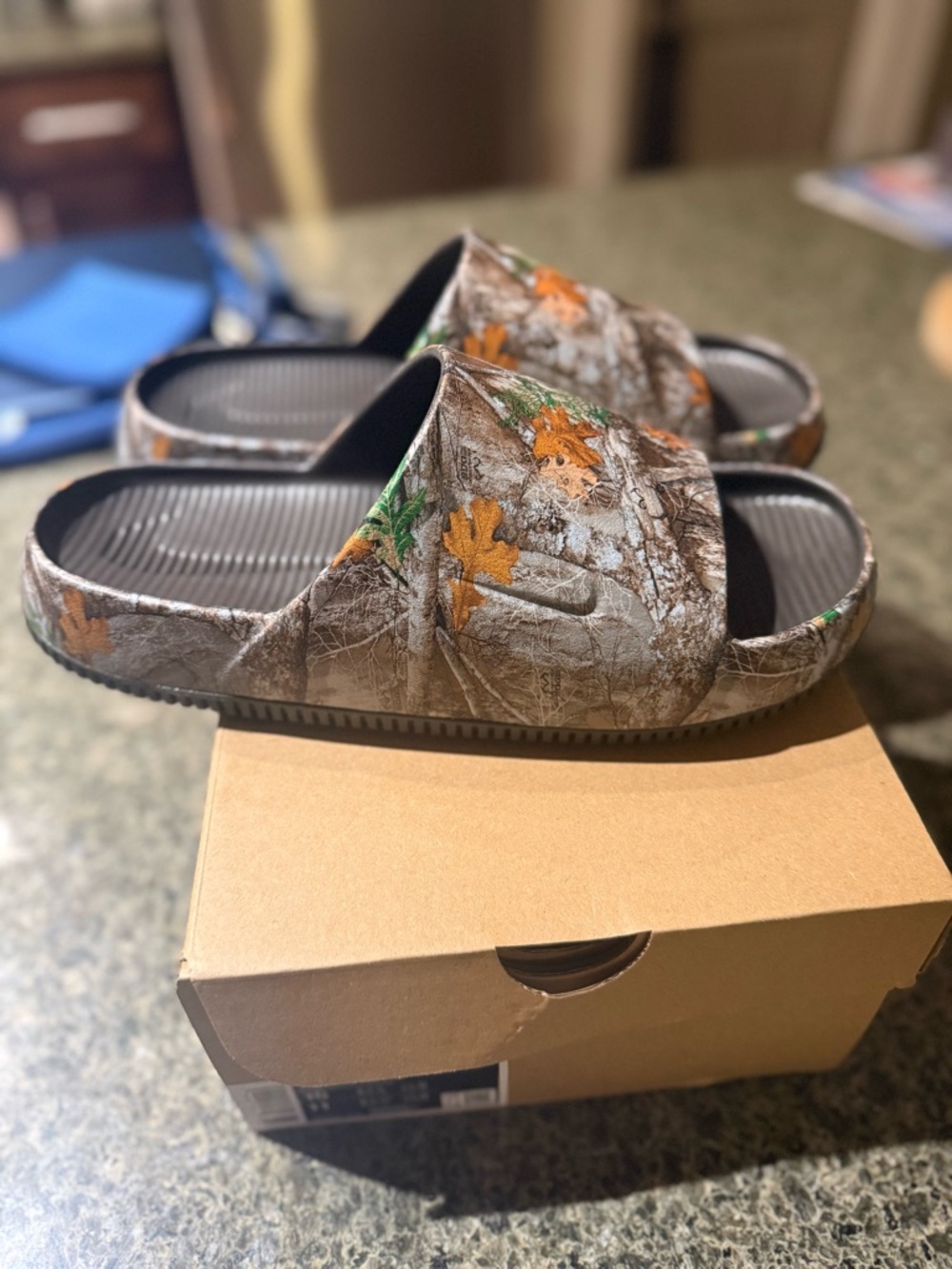 Nike Calm Camo Slides Size M 10 New